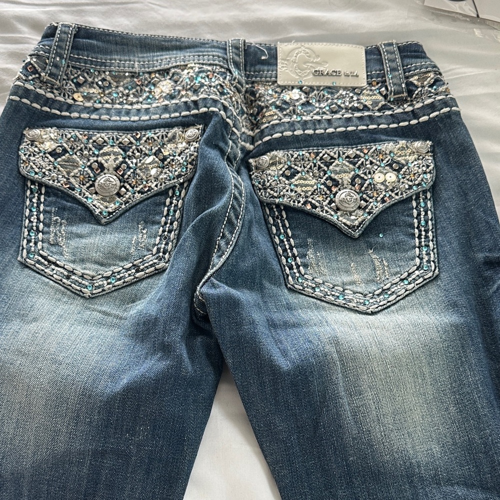 Grace in LA Women's Denim with Silver Embellishments